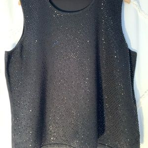 Women’s black shimmery tank top, size 2x.